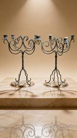 
🏛️ Splendido Candelabro in Metallo Torto – Primi