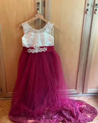Vestito con tulle 9/10 anni