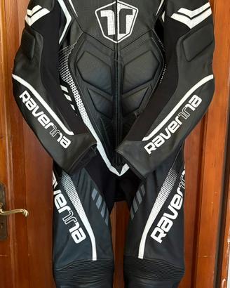 Tuta moto in pelle intera taglia L