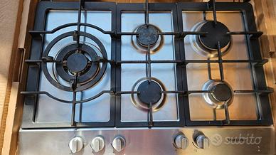 Piano cottura a gas 5 fuochi inox – da incasso