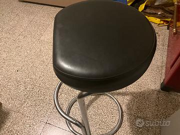 Sgabello bar vintage ecopelle acciaio