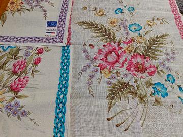 tre asciughini di puro lino anni 70