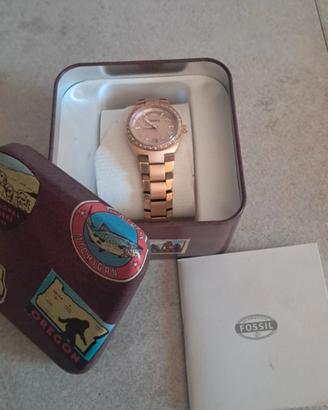 Fossil orologio oro rosa con brillanti
