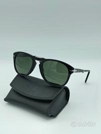 Persol pieghevole nero lenti verdi 