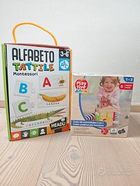 alfabeto tattile Montessori e cubo creativo