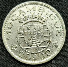 Mozambico 20 scudi 1960 - argento