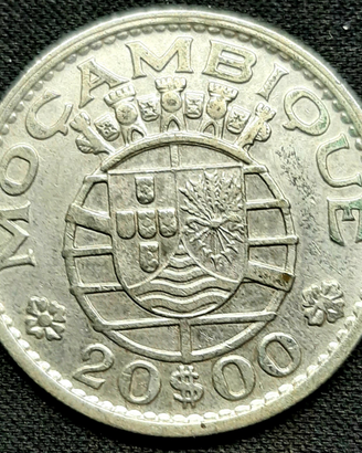 Mozambico 20 scudi 1960 - argento