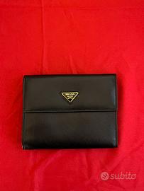 Portafoglio Prada pelle Saffiano nero