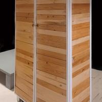 Armadio ferro e legno industrial design