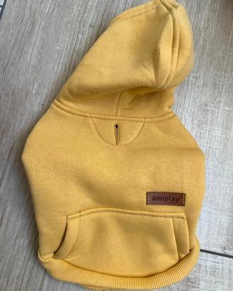 Felpa con cappuccio  (giallo pastello)