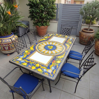 TAVOLO IN PIETRA LAVICA MIS. 200X100 CM. IN ITALIA