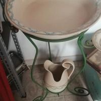 Antico lavabo ferro e ceramica primi 900