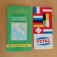 Due carte stradali anni '60.