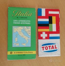 Due carte stradali anni '60.