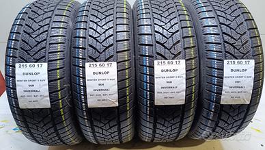 4 GOMME 215 60 17 DUNLOP INV RIF4057