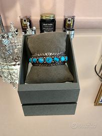 Bracciale vintage nativo americano WB in argento