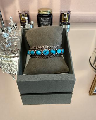 Bracciale vintage nativo americano WB in argento