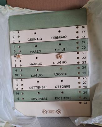 calendario perpetuo Thun in ceramica nuovo 