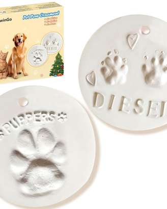 Kit Impronta Cane 2 Pezzi in Argilla – Decorazione