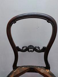 Sedia inglese vittoriana Balloon Back