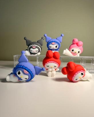 Statuine Sanrio My Melody e Kuromi 2025 gashapon