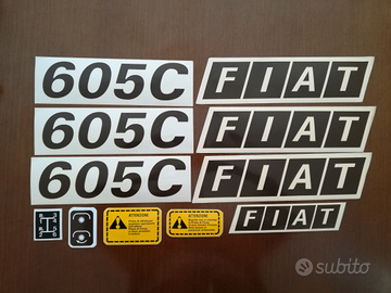 Decalcomanie adesivi trattore Fiat 605 C