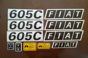 Decalcomanie adesivi trattore Fiat 605 C