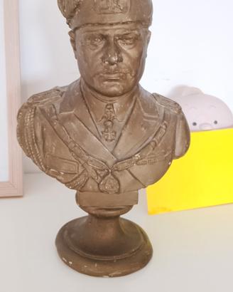 Busto di gesso con copertura effetto bronzo