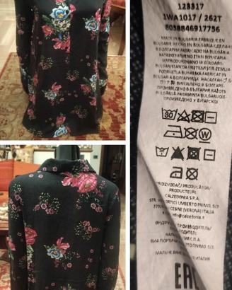 Abito camicia Tezenis S,maniche lunghe stamp fiori