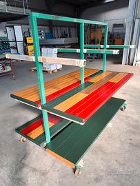 Carrello / scaffalatura mobile a 4 ripiani