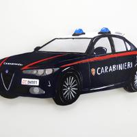 Modellino Alfa Giulia dei Carabinieri in ceramica 