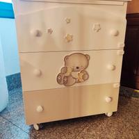 Cassettiera Erbesi con fasciatoio bagnetto 