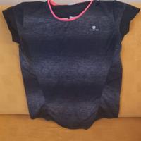 maglietta palestra nero rosa