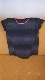 maglietta palestra nero rosa