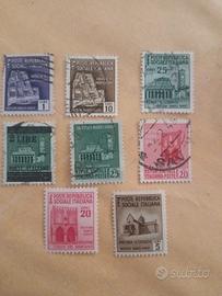 8 francobolli della rsi