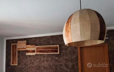 Lampadari artigianali in legno - design moderno 