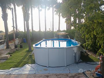 piscina fuori terra in garanzia  7,30 x 3.30 x 1.2