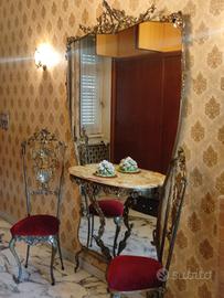 Consolle con specchio e 2 poltrone