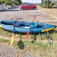 Canoa gonfiabile 2 posti con remi e pompa gonfiagg