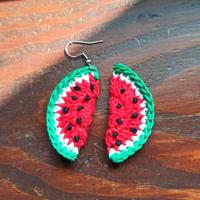 Orecchini/spilla cocomero/anguria