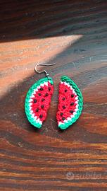 Orecchini/spilla cocomero/anguria