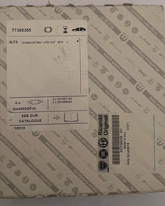 KIT PASTIGLIE ANT. ORIGINALI GIULIETTA 77365355