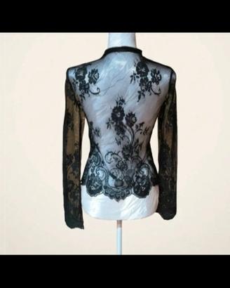 giacca in pizzo nero Zara Basic-nuovo con etichett