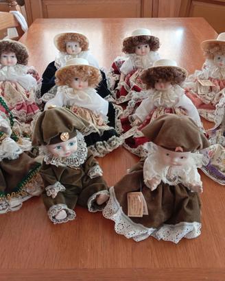 Bambole in porcellana decorate Capodimonte
