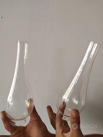 Coppia coppe ricambi vetro per lampadario