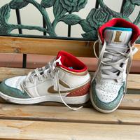 Air jordan bianche oro azzurre e rosse 37,5