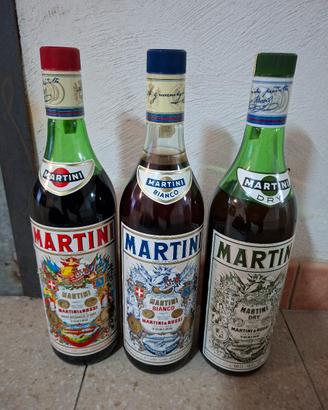3 bottiglie martini da collezione