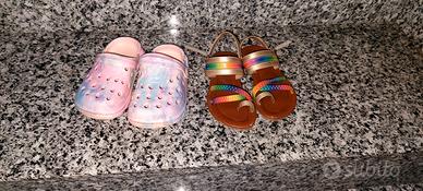 Ciabatte simil crocs e sandali bambina