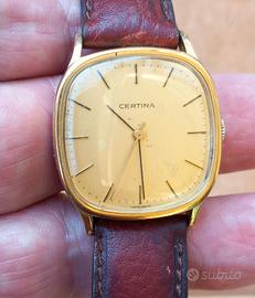 Orologio Certina Vintage Pelle Marrone Oro