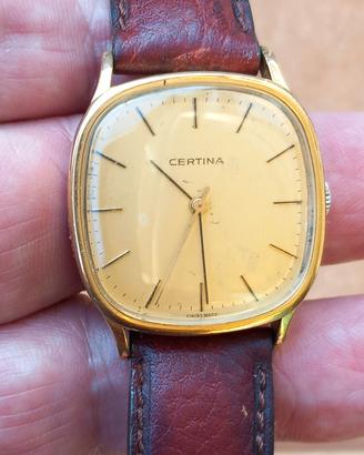 Orologio Certina Vintage Pelle Marrone Oro